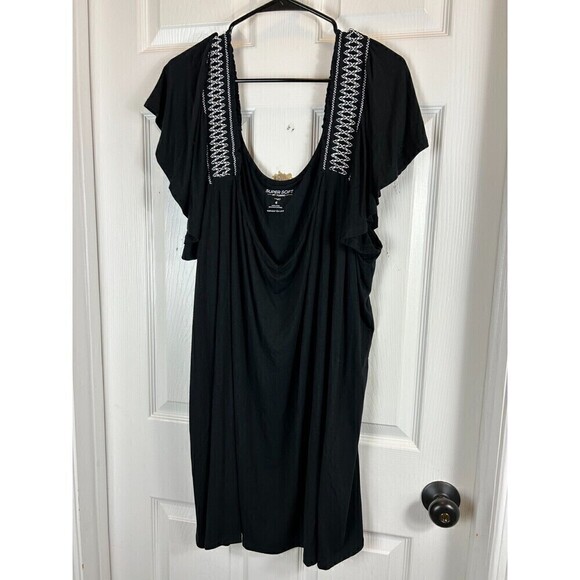 Torrid Women Black Size 6 Blouse Flutter Sleeve Off Shoulder Peasant Knit Top H3 - Picture 3 of 9